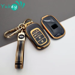 5 Buttons TPU Remote Key Case Fob Protection Cover For Honda 2021 2022 Accord Civic Pilot Freed CRV Protector Auto Accessories
