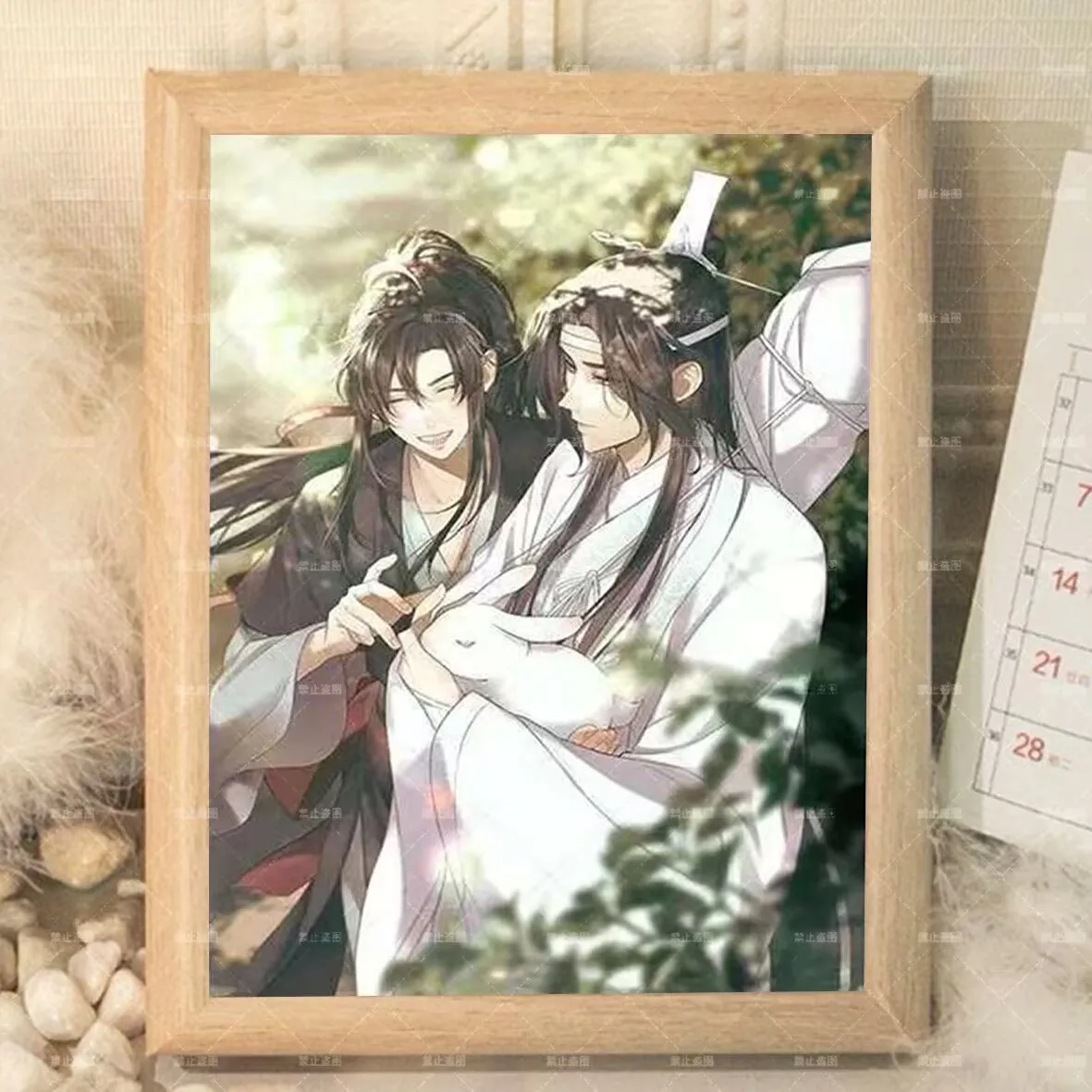 إطار صورة محيطي مخصص وبسيط "Master of the Demonic Path"، هدية لتزيين غرفة النوم من Wei Wuxian LAN Wangji