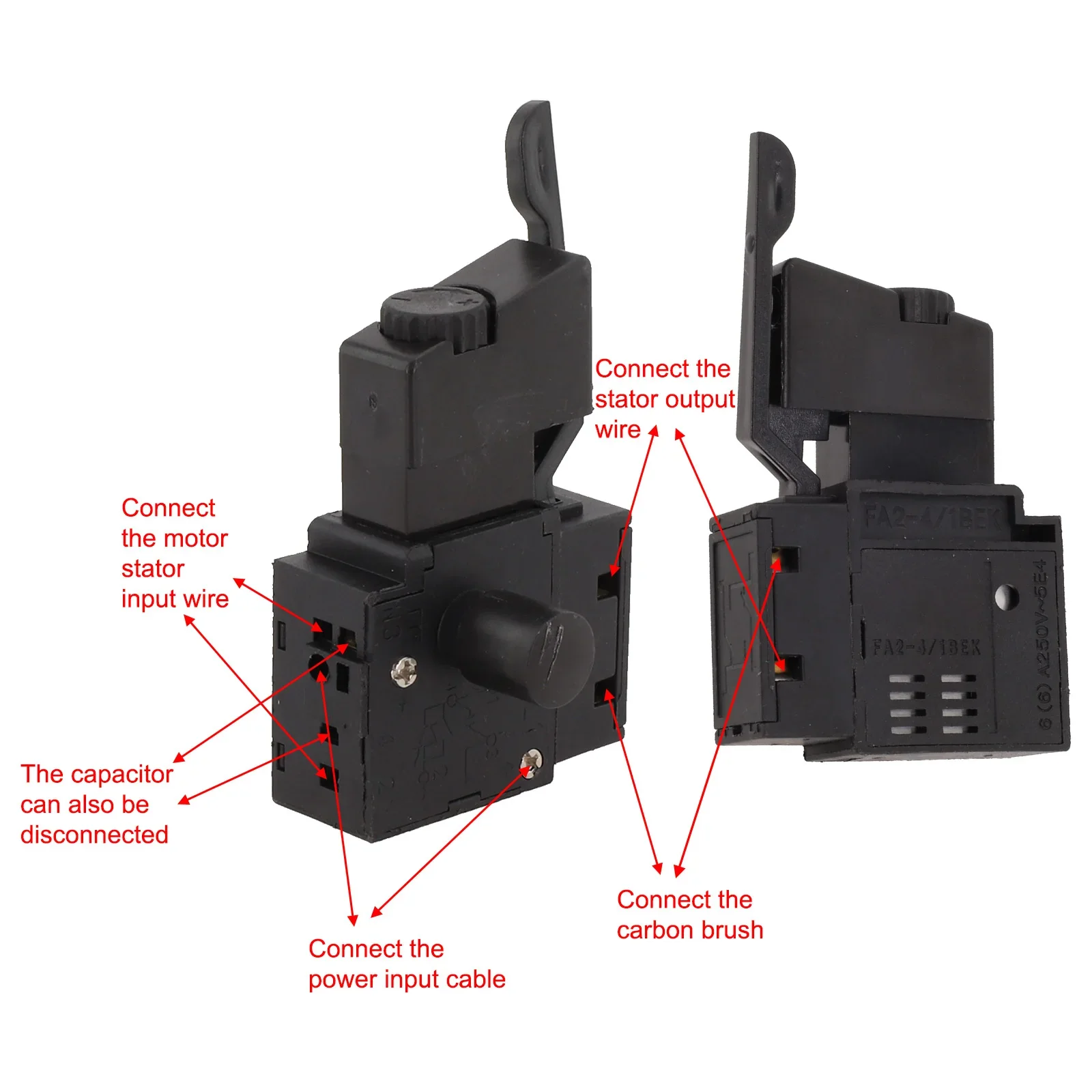 Drill Speed Controller Power Tool Trigger DIY Projects Plastic Shell Wide Range Of Applications Easy To Assemble