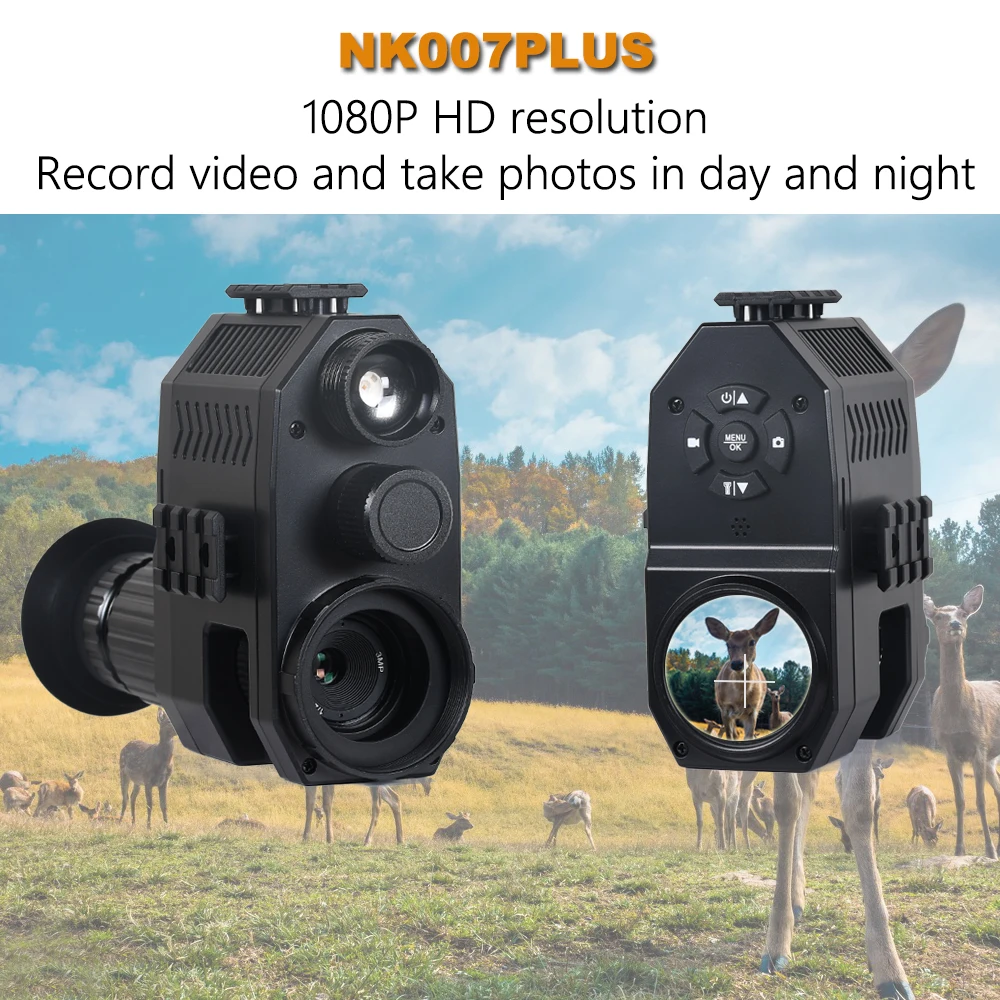 Megaorei نطاق الرؤية الليلية الرقمية أحادي العين 1080P ليزر الأشعة تحت الحمراء للرؤية الليلية 200-400 متر فيديو/كاميرا فيديو متعددة اللغات