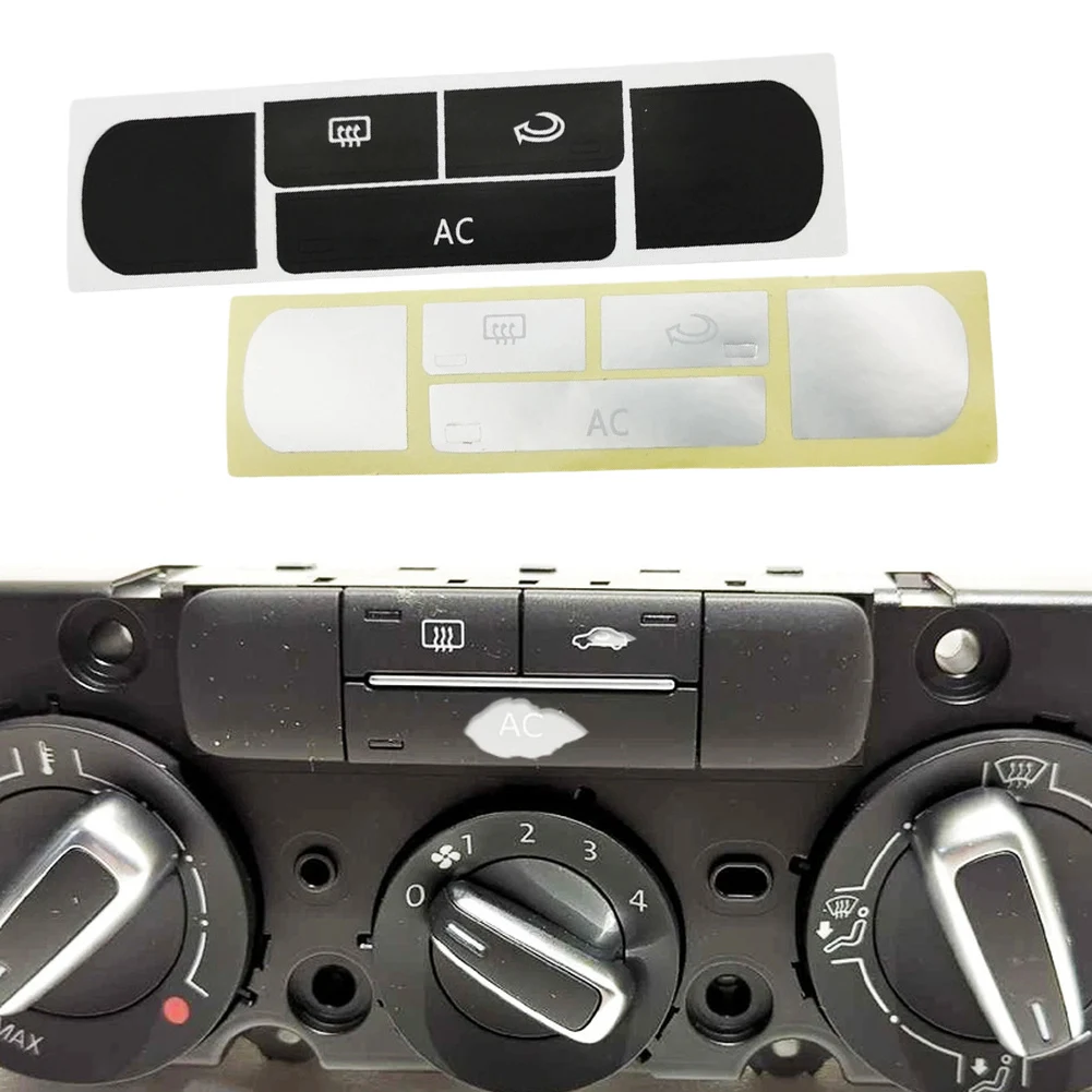 Vinyl Button Repair Decal for LAVIDA Air Conditioning Control Panel 2008 2009 2010 2011 2012 Black and White Design