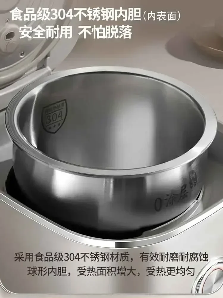 Stainless steel rice cooker with 0 coating liner. Smart. Not easy to stick. Electric food truck version.