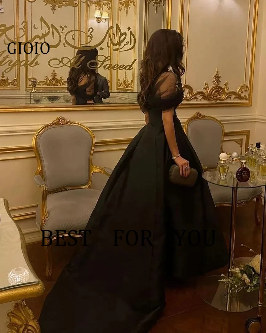 GIOIO Sweetheart  Formal Evening Dresses Pleat Short Sleeves فساتين سهرة  Customized Elegant Prom Gowns Party Women Customized