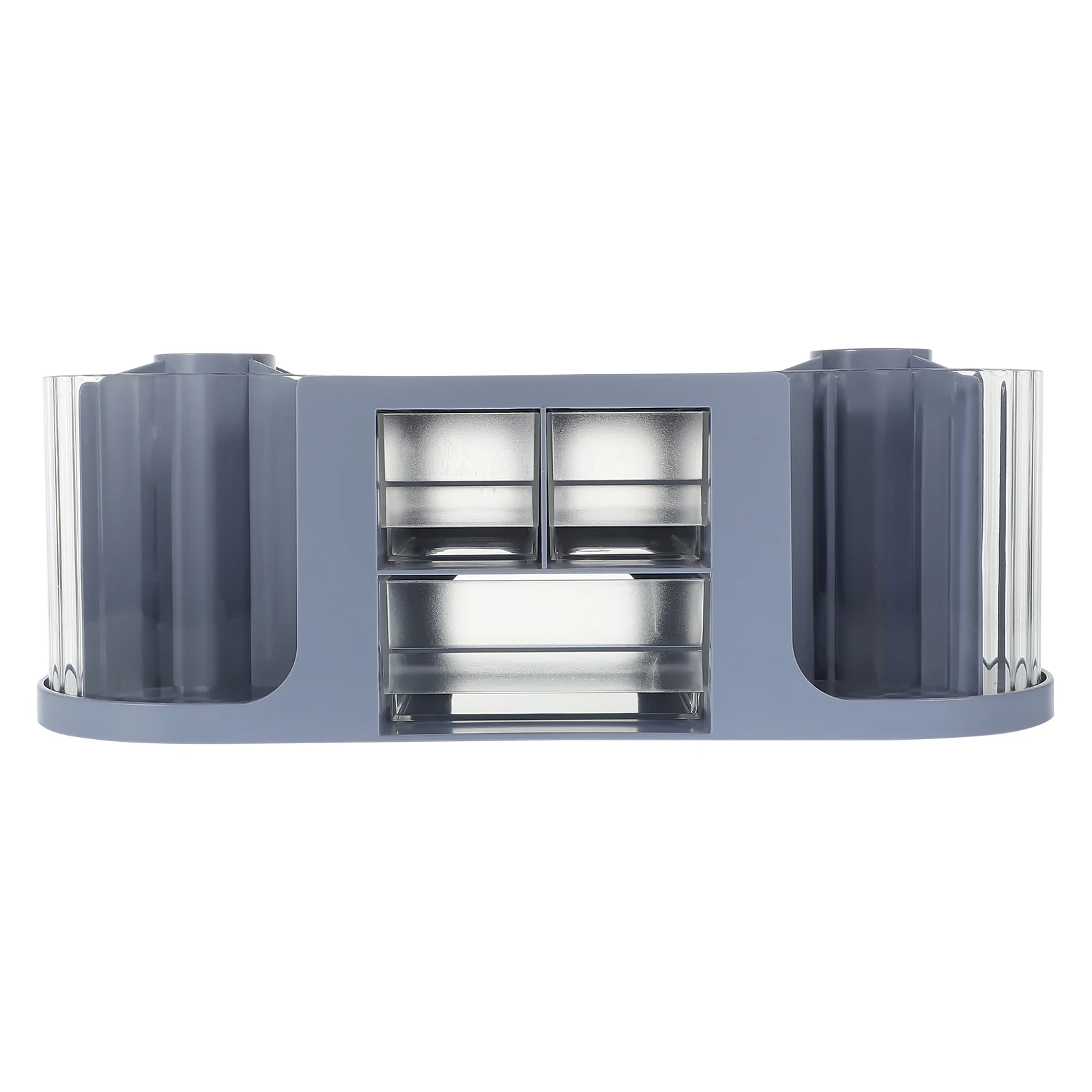 

Double Rotating Pen Holder Desktop Stationery Organiser Storage Boxes Folder Organizer for Supplies Office Drawer