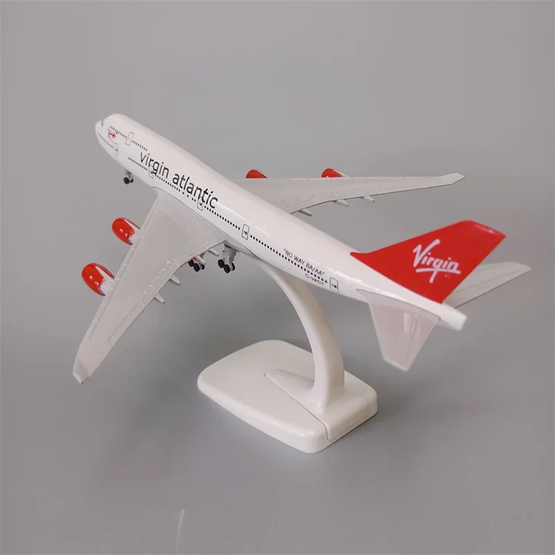 British Virgin Island Avião Modelo Com Rodas, Liga metálica, B747, Boeing 747, Companhias aéreas Boeing 747, Diecast Avião, Modelo Avião, 20cm