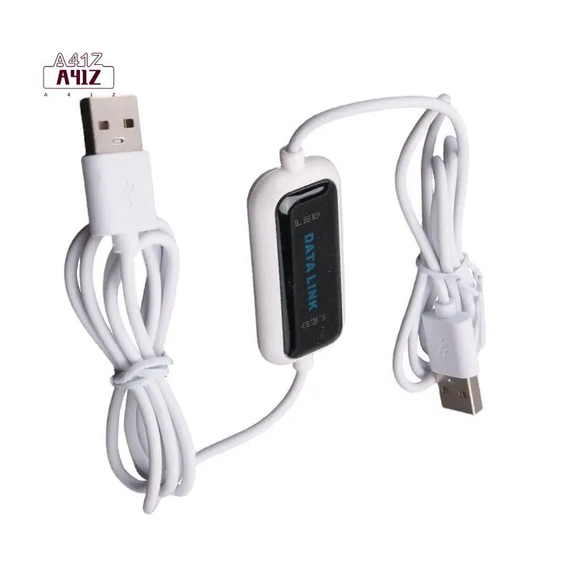 A41Z-USB PC To PC Online Share Sync Link Net Direct Data File Transfer Bridge LED Cable Easy Copy Between 2 Computer