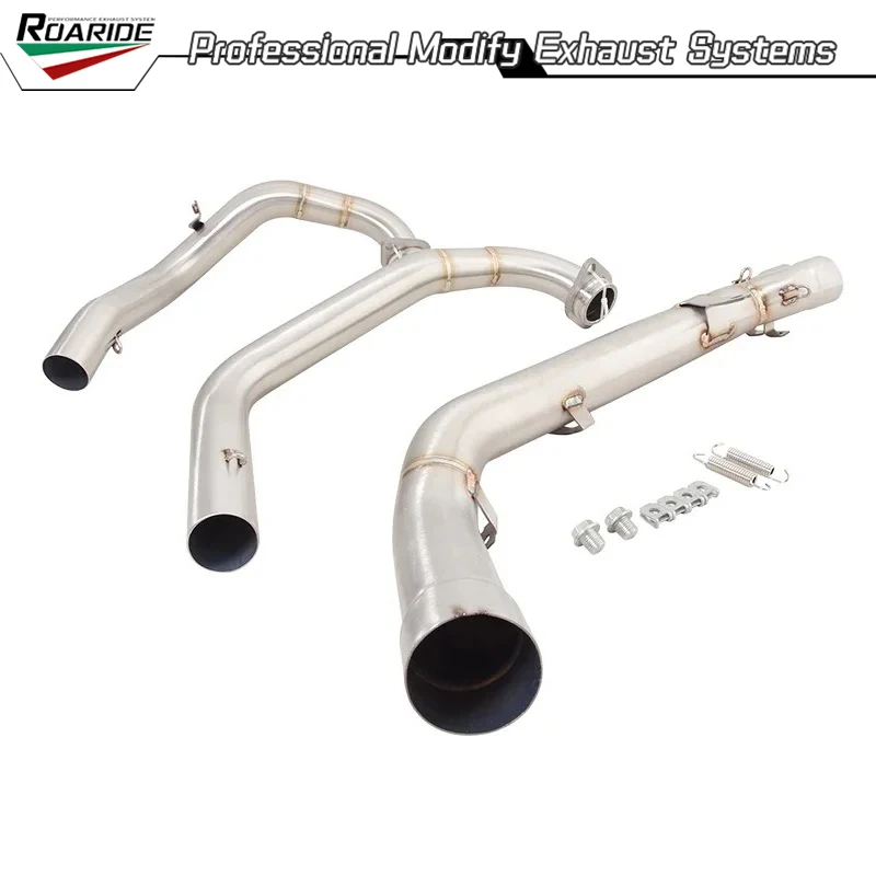 

For Aprilia Tuareg 660 2022-2024 Header Link Pipe Motorcycle Exhaust Stainless Steel Connect Original End Pipe Muffler