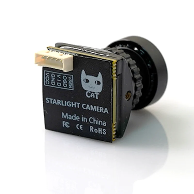 FPV-камера FOXEER CAT4 MICRO 1200TVL, Sony 1/3 дюйма CMOS, сверхночное видение, PAL/NTSC и переключение 4:3/16:9, 19 мм, для радиоуправляемых дронов