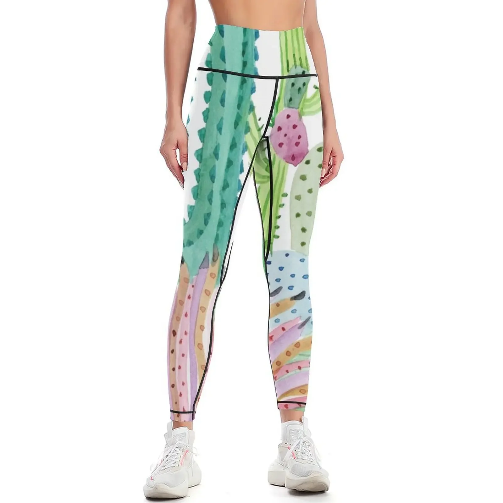 

Sucullent Happy Garden Leggings Training pants Sweatpants sporty woman push up sports for gym Womens Leggings