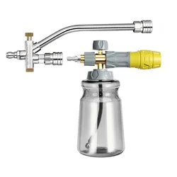 Foam Cannon for Pressure Washer with Double Tip Attachment Dual Lance Wide Mouth Soap Cannon 1/4