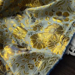 Metal Wire Jacquard Embroidered Fabric Chinese Style Retro for Clothing Hanfu Designer Diy Sewing Material By The Meter Cloth