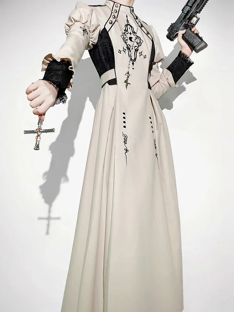 

2025 new Role Play Outfit Japanese Retro Sister Long Dress New Genuine Original Moon Talisman Long Gothic Lolita Dark Dress