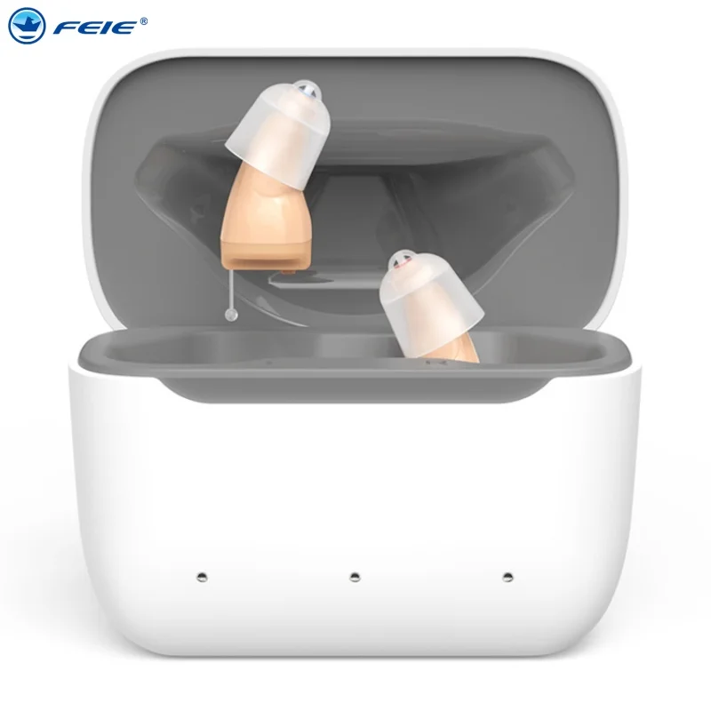 2024 NEW Rechargeable Mini Invisible Double Digital Hearing Aid 16 Channels USB CIC Hearing Aids For Deaf People Sound Amplifier