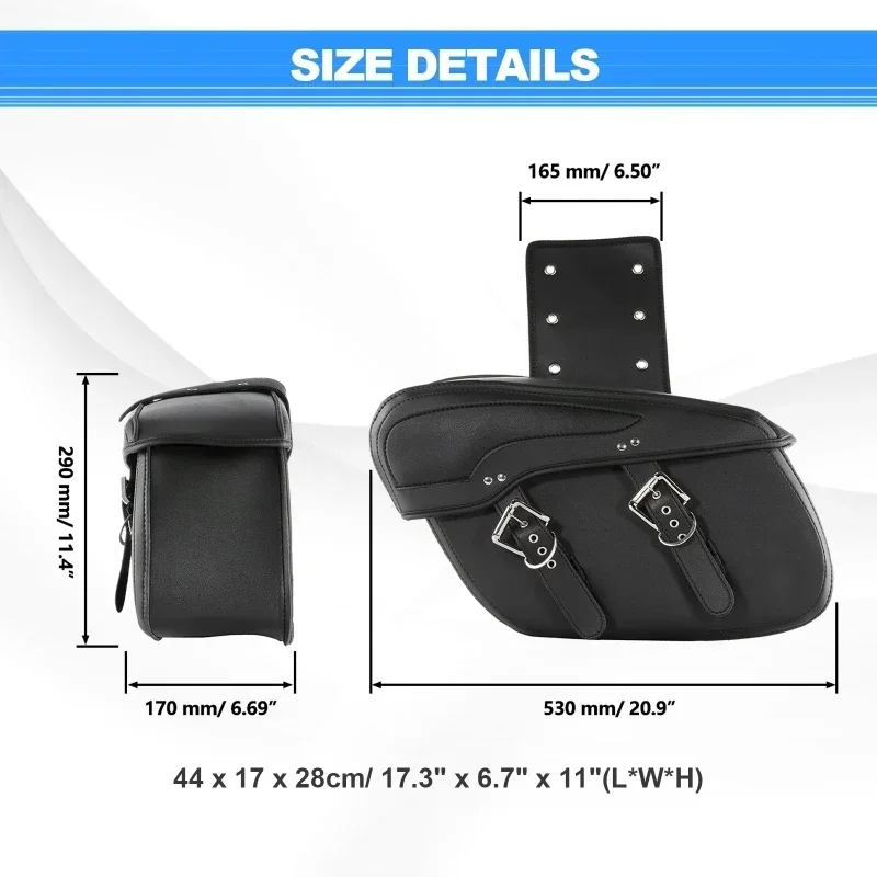 Universal  Motorcycle Synthetic Leather Saddlebags Side Tool Bag Luggage Saddle Bag(With /Without Skull)