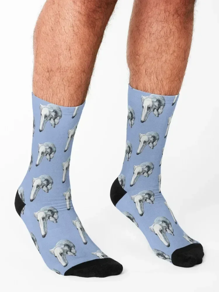 Perro Borzoi Calcetines medias deportivas regalo de Navidad Calcetines para niñas Hombres