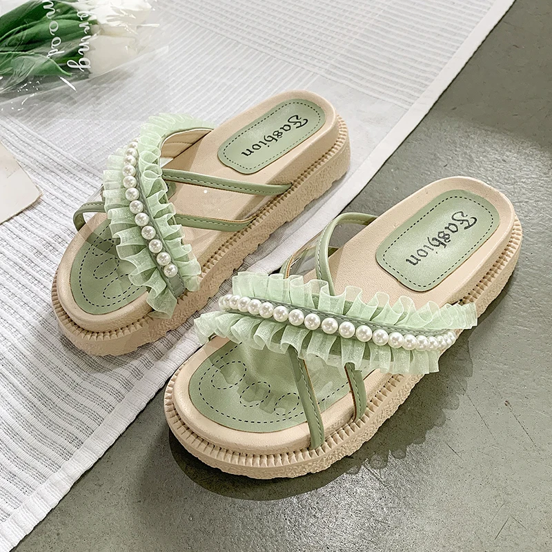 

Fashion slippers summer flat Roman sandals casual Joker tide slippers simple and fresh women's slippers outdoor beach slippers