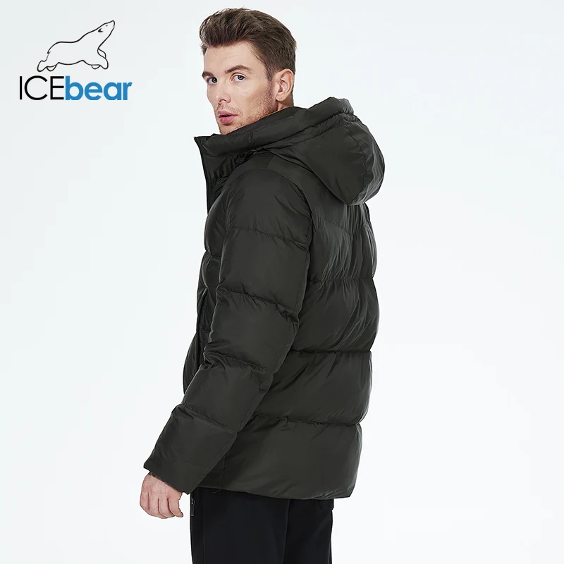 ICEbear-Abrigo acolchado informal para hombre, chaqueta gruesa de algodón cálido, MWD3479I, invierno, novedad de 2023