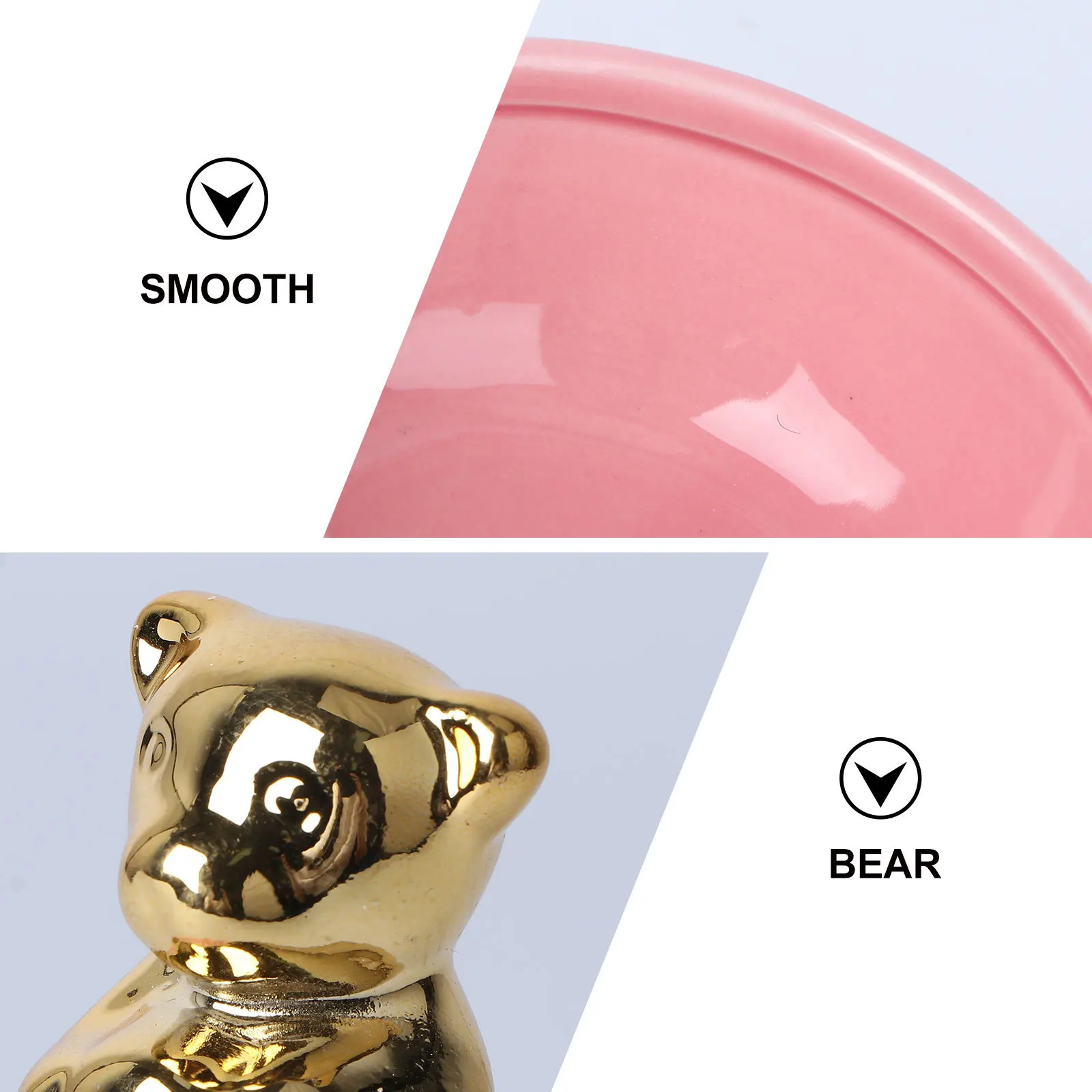 

Ceramic Ring Jewelry Box Lovely Pink Candy Jar Creative Storage Container Party Table Decor Gift Bottle Desktop Decoration