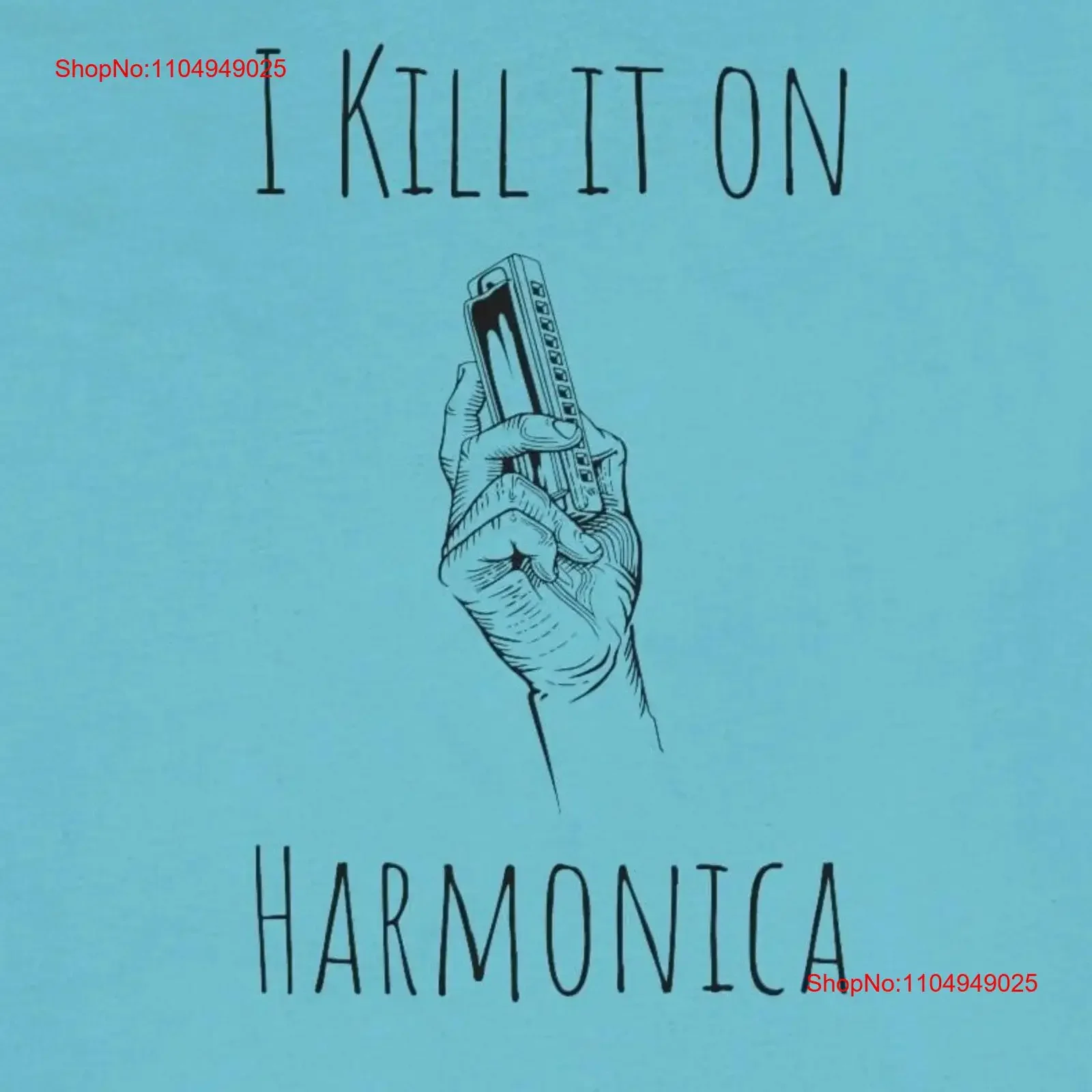 Camiseta "I kill it on Harmonica", camiseta para fanáticos de la música folclórica del país, instrumento de viento, músico, vintage, lavado, cómodo