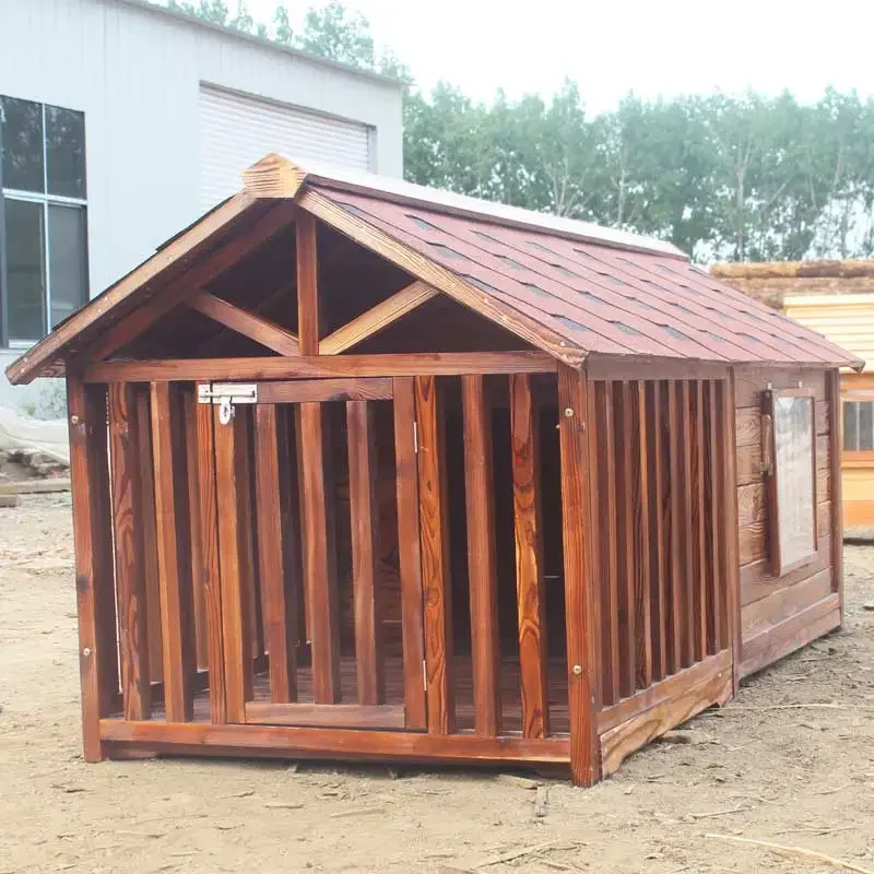 Outdoor large solid  insulation shack waterproof dog house dog cage dog house golden haired Samo pet house