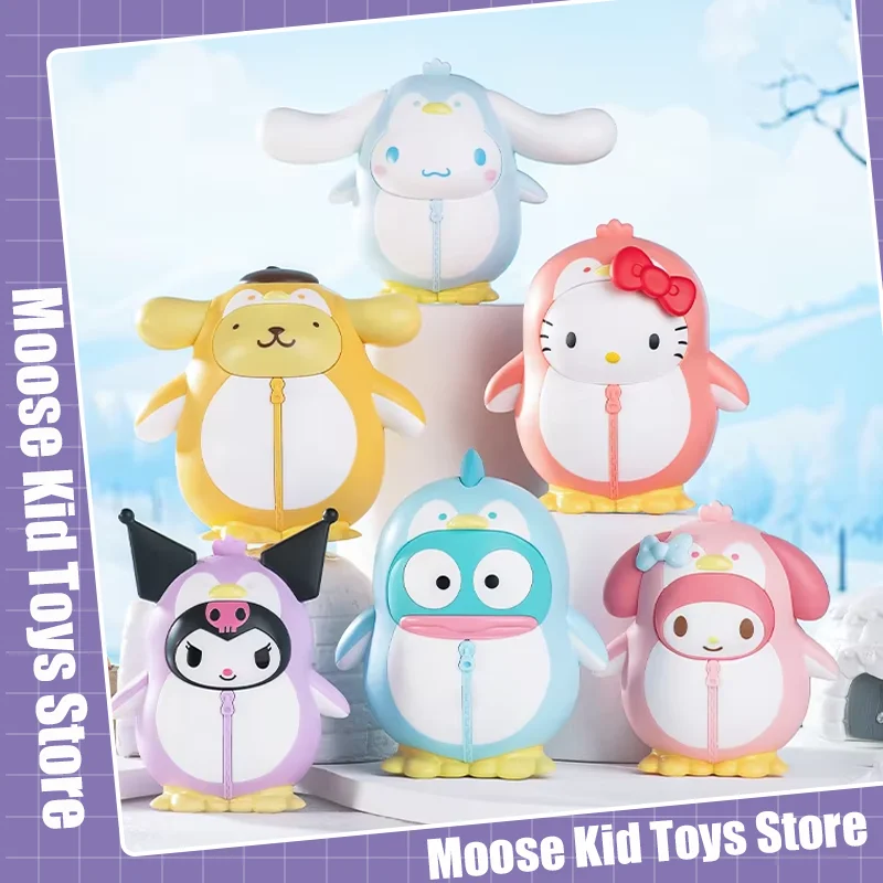 

Новая семья Sanrio Hellokitty Hangyodon Penguin Parade музыкальная слепая коробка игрушки аниме Мелодия Cinnamoroll Pompompurin украшения подарки