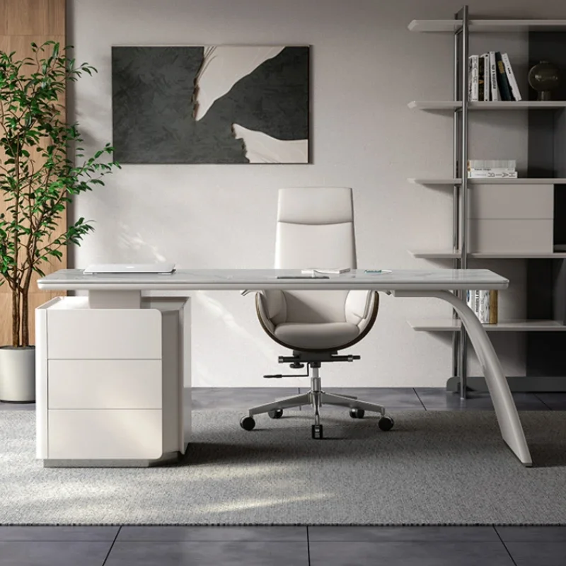 Designer Beautiful Computer Table Office Modern Studio Nordic Wooden Laptop Office Desk White Executive Table