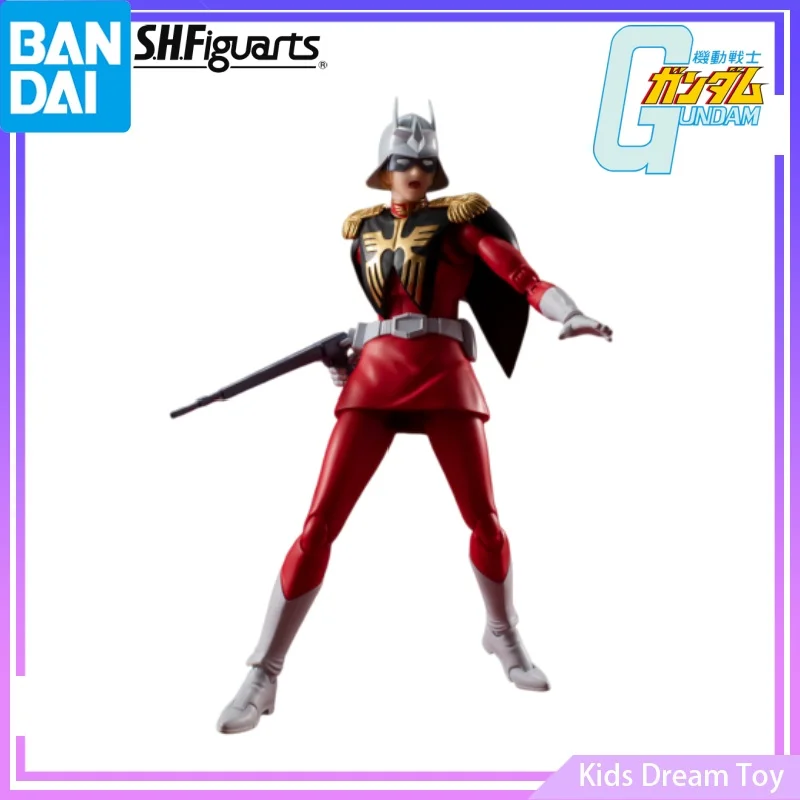Bandai en Stock Original S.H.Figuarts traje móvil GUNDAM figuras de Anime-CHAR AZNABLE-figuras de acción juguetes coleccionables modelo regalo