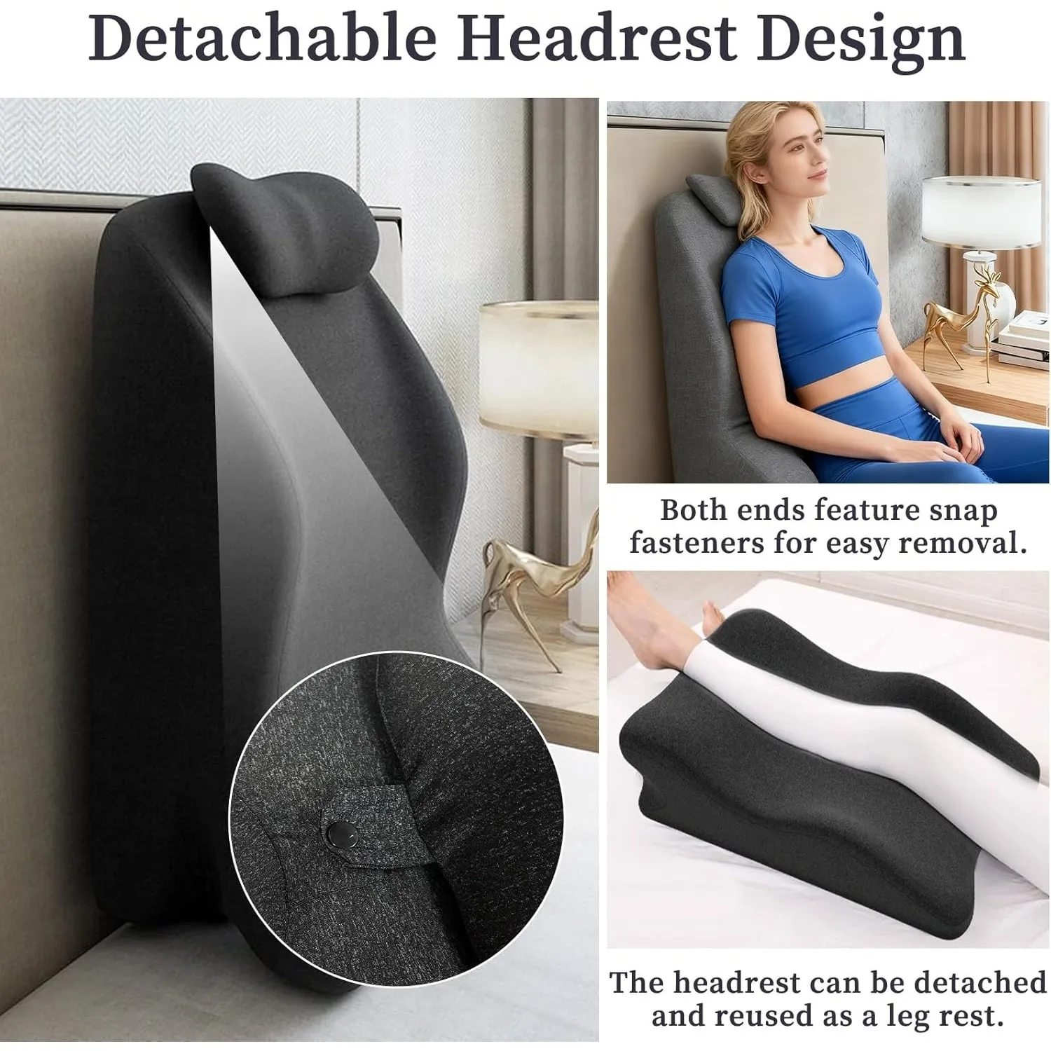 Memory-Schaum Keilkissen Ergonomisches Bauchlagekissen Bett-Schlafkissen Mehrzweck-Beinstützkissen zur Schmerzlinderung Sofaauflagen – Detail 6