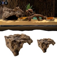 Resin Turtle Basking Platform Hiding Cave Ornament Artificial Rock Reptile Tank Decor Turtle Terrace Reptile Habitat Hide