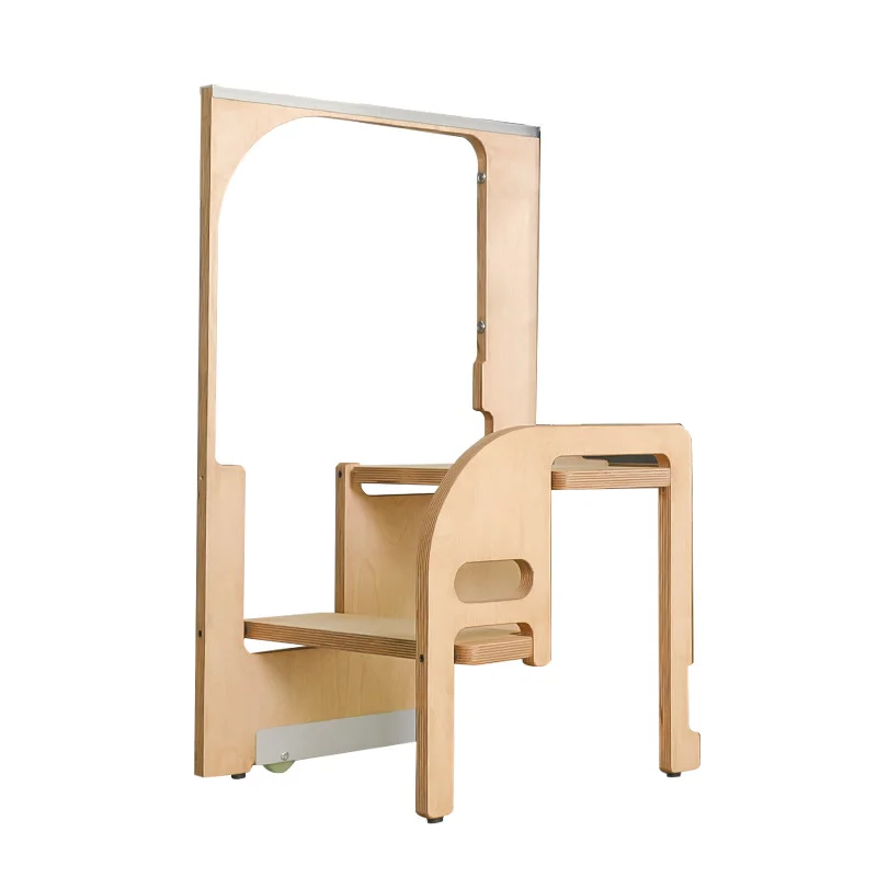 Multifunctional folding two-step ladder, kitchen height increase, universal left and right, embedded storage ladder