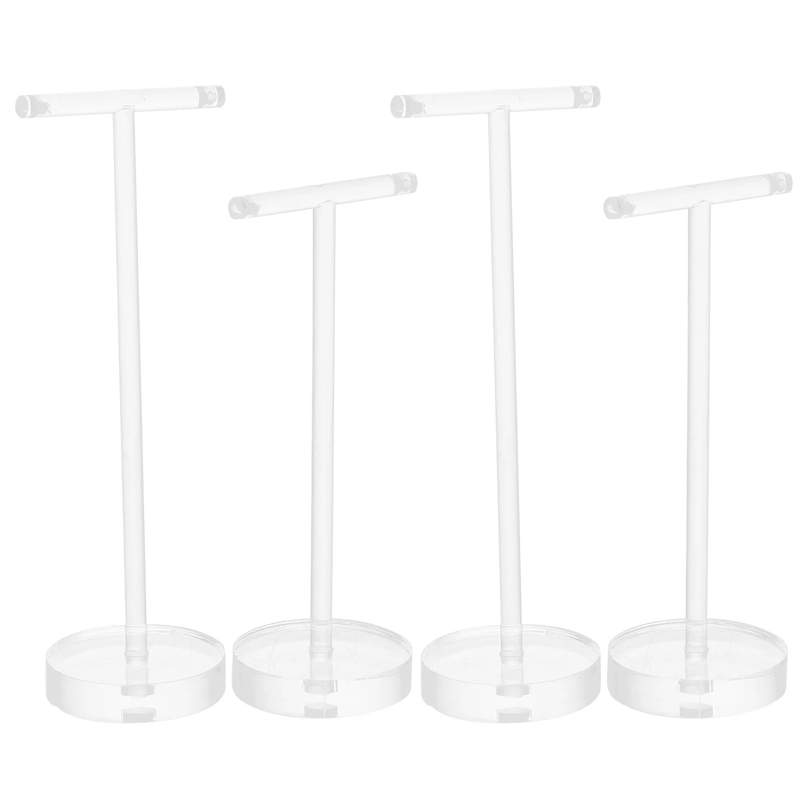 

4 Pcs Earring Holder Necklace Stand Jewelry Display Ornament Easel Clear Stands for Acrylic Organizer