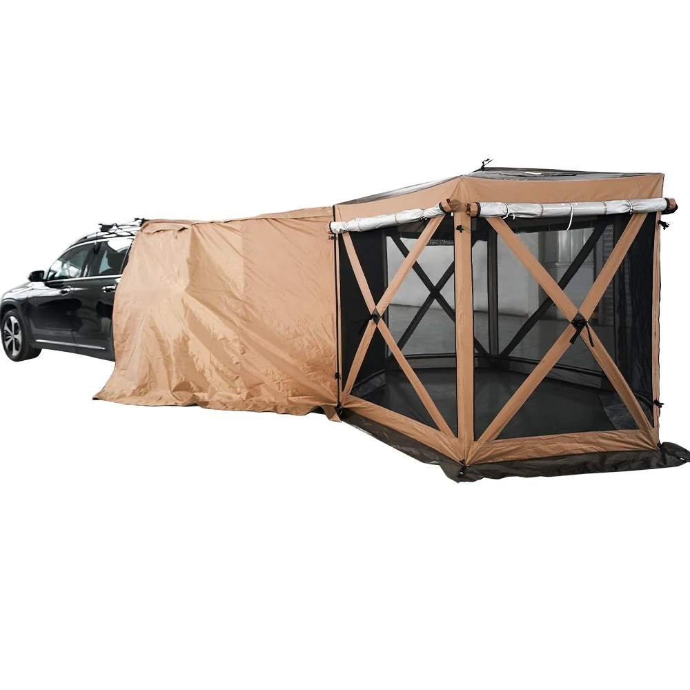 Foldable Touring Camping Outdoor Rear Extension Suv Van Waterproof Trunk Tailgate Shade Awning Tail Shade Car Rear Tent