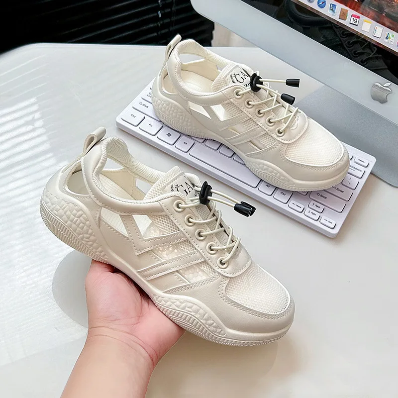Soft Sole Hollow Breathable Sports Shoes Summer Women's Shoes Non-slip Comfortable Running Casual Shoes Student Sports Shoes