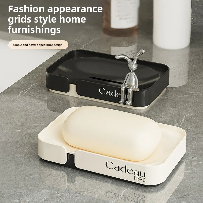 

Ins Style Non-Slip Soap Holder with Drainage Tray, Ideal for Shower and Kitchen Sink