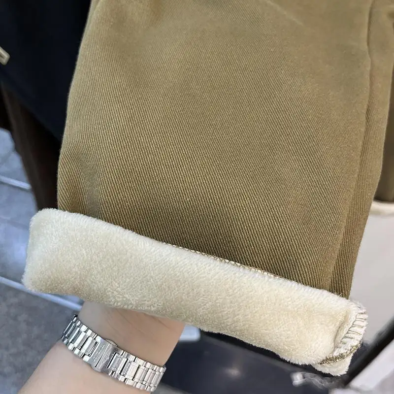 Cargo Pants Women Plush and Thickened Women\'s Winter New Loose Casual  Harlen Trousers Joggers Women Streetwear