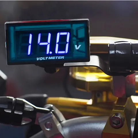 Voltage Motorcycle Voltmeter 12V ABS Belt Bracket Modified Car Real-time Monitoring 12V Motorcycle High Quality