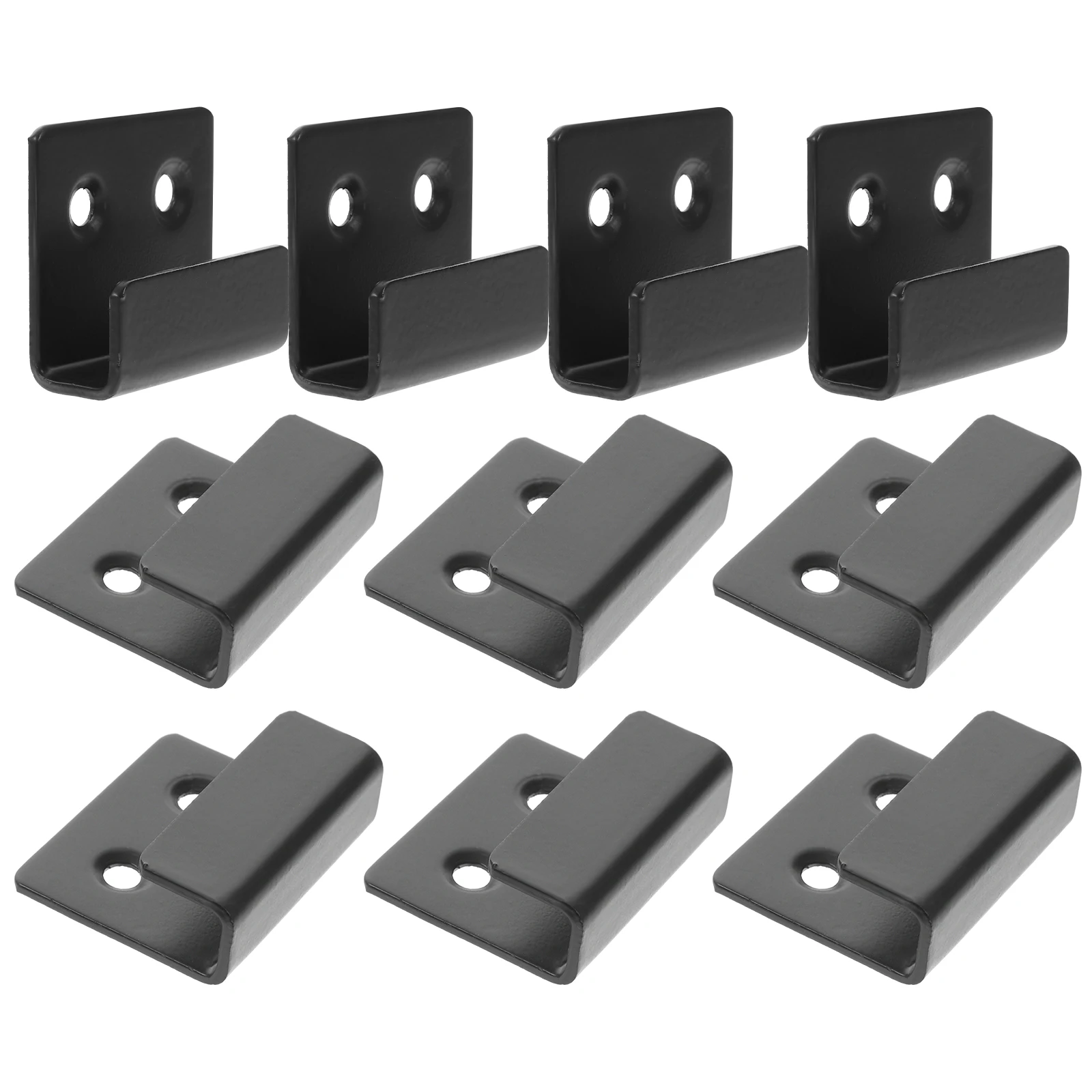 

10pcs Stainless Steel Tile Wall Hangers Heavy Duty Brackets Black Large 15mm Inner Diameter Rustproof Durable for Mirror U