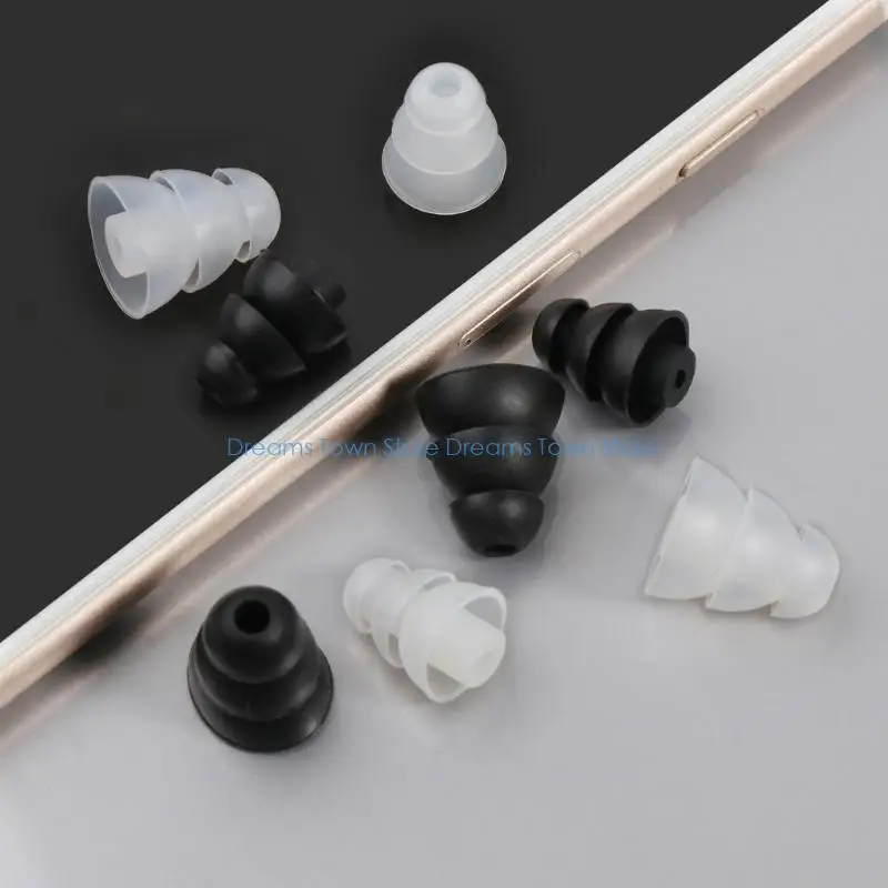 HX6A Silicone Earbud Tips Replacement for  E3C E3G E4C E5C Earbuds,S / L 2 Size