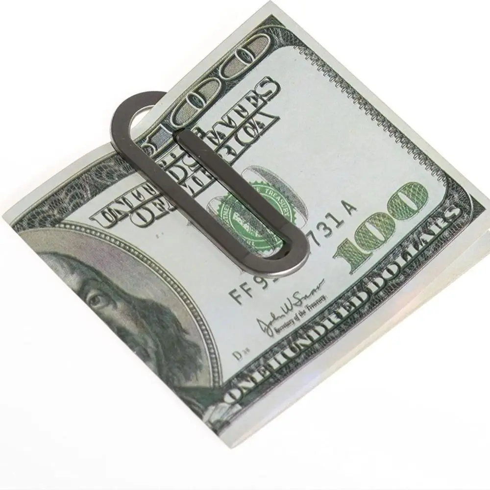 Handiness Creative Money Clips Stainless Steel Ultra Thin Paper Clip Wallet Minimalist Front Pocket Wallet Travel
