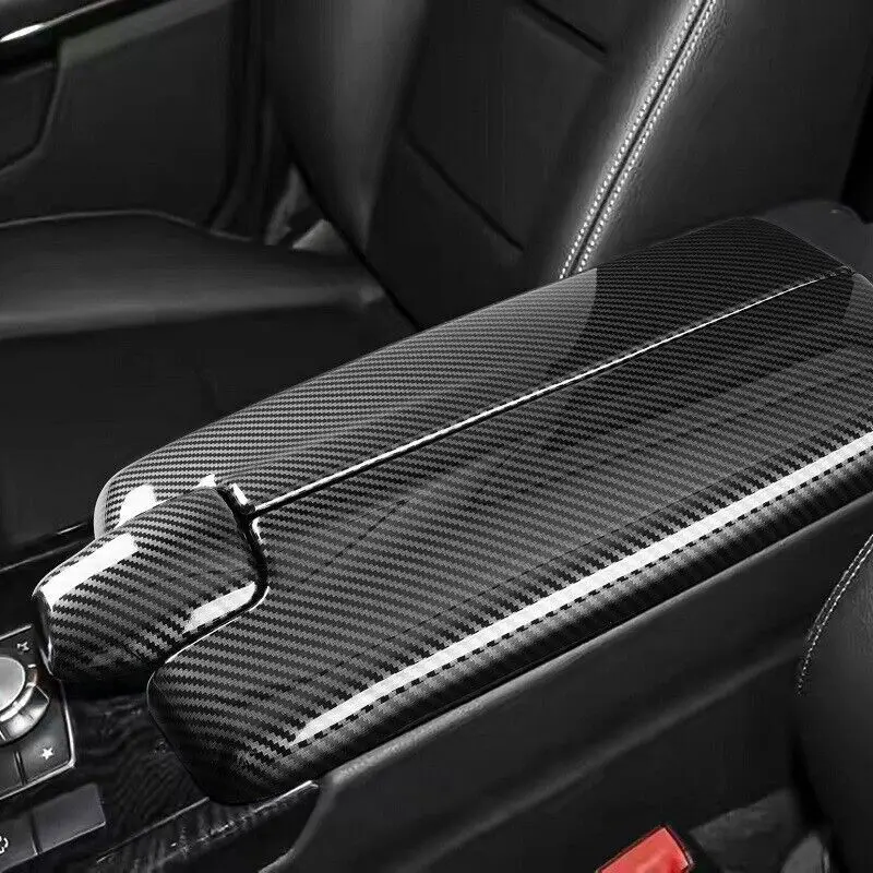 

For Mercedes Benz E Class W212 2010-2015 Carbon Fiber Center Armrest Box Cover
