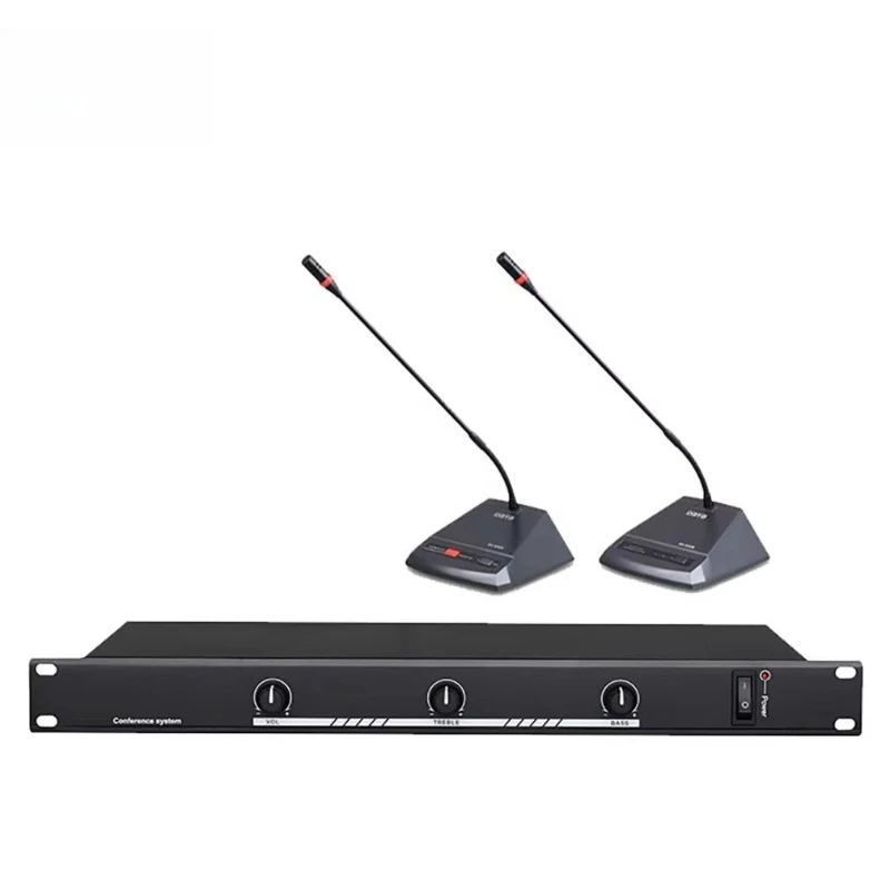 

Wireless Plastic Desktop Condenser Microphone System Noise Cancelling LED Light Automatic Tracking Video Conferencing