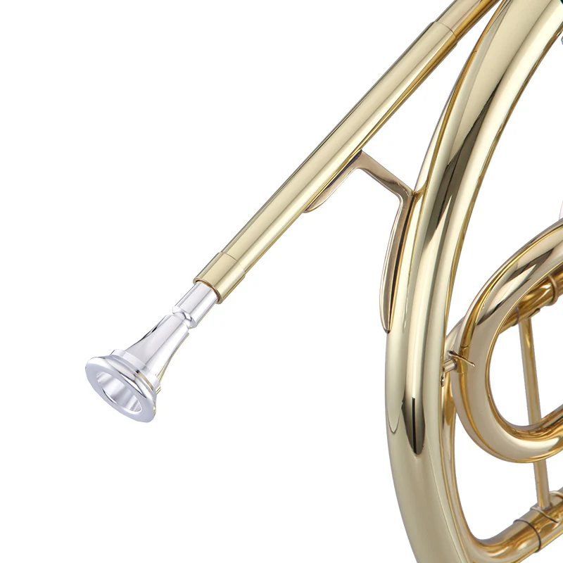 Brass body wind Instruments top quality french horn with 4 rotating valve piston Bb tone single horn