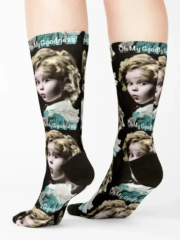 Shirley Temple Oh My Goodness Socks Hiking boots hip hop soccer anti-slip Sports Socks For Women Men's