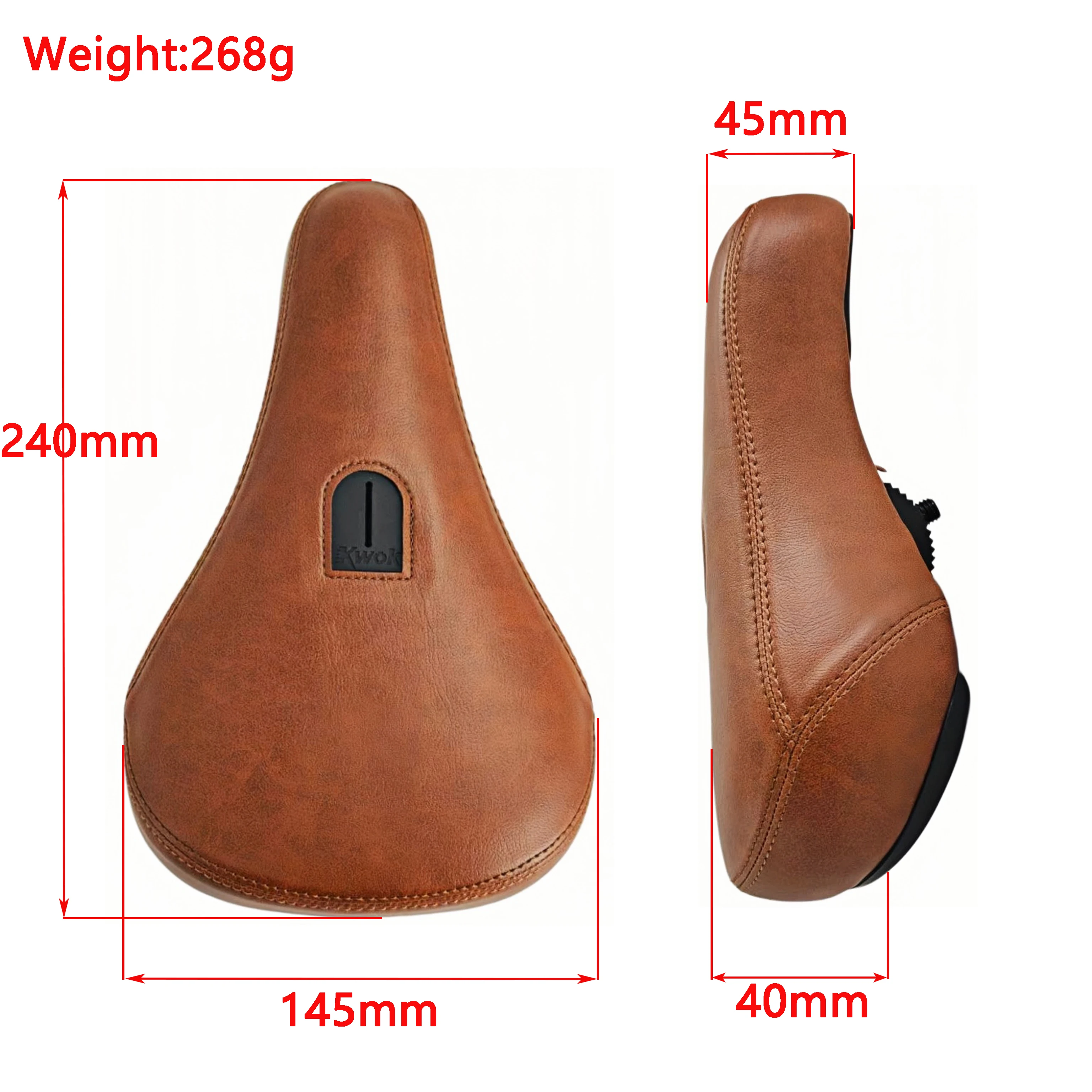 BMX Saddles BMX Bike Saddle Dirt Jump Bike Seat Freestyle Racing Cruiser PVC Leather Ultralight Soft Comfortable Bicycle Saddle view 5