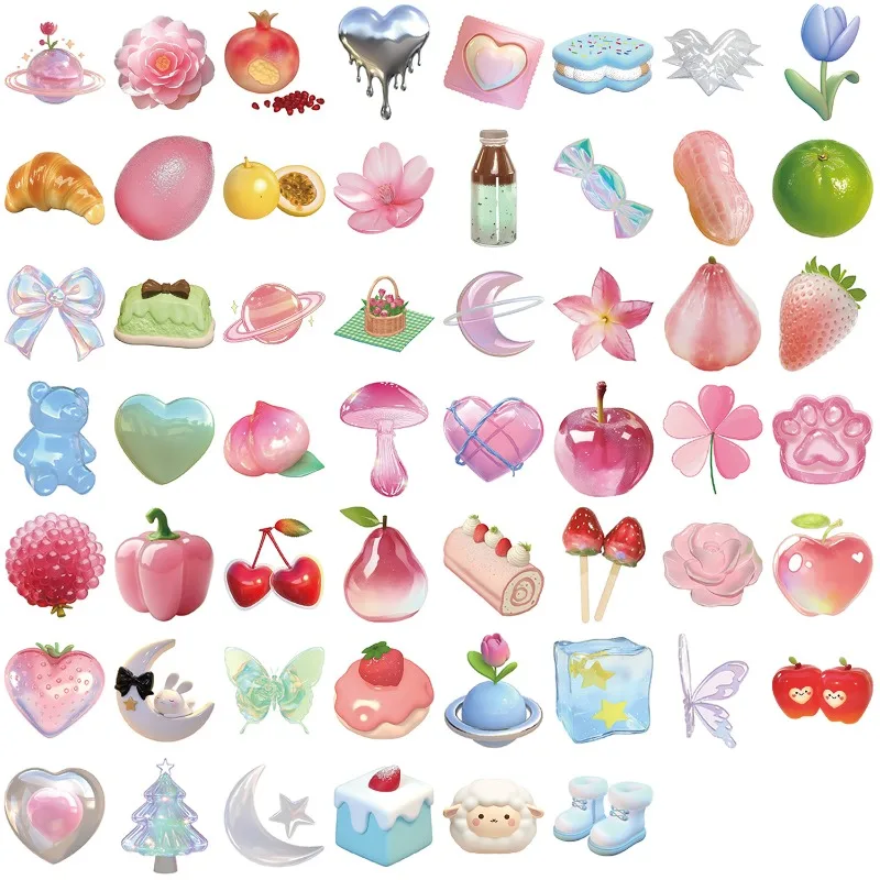 54枚入り 漫画キャラクター 3D クリエイティブ グラフィティ デコレーション ステッカー