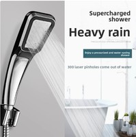 300-hole bathtub pressurized shower head section square handheld pressurized shower head