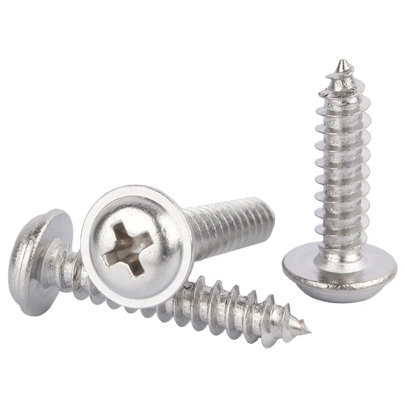 1 Kit Mix Sizes M1.2 M1.4 M1.7 M2 M3 M4 Phillips Flat Countersunk Round Pan Head Wood Self Tapping Screw Set 304 Stainless Steel