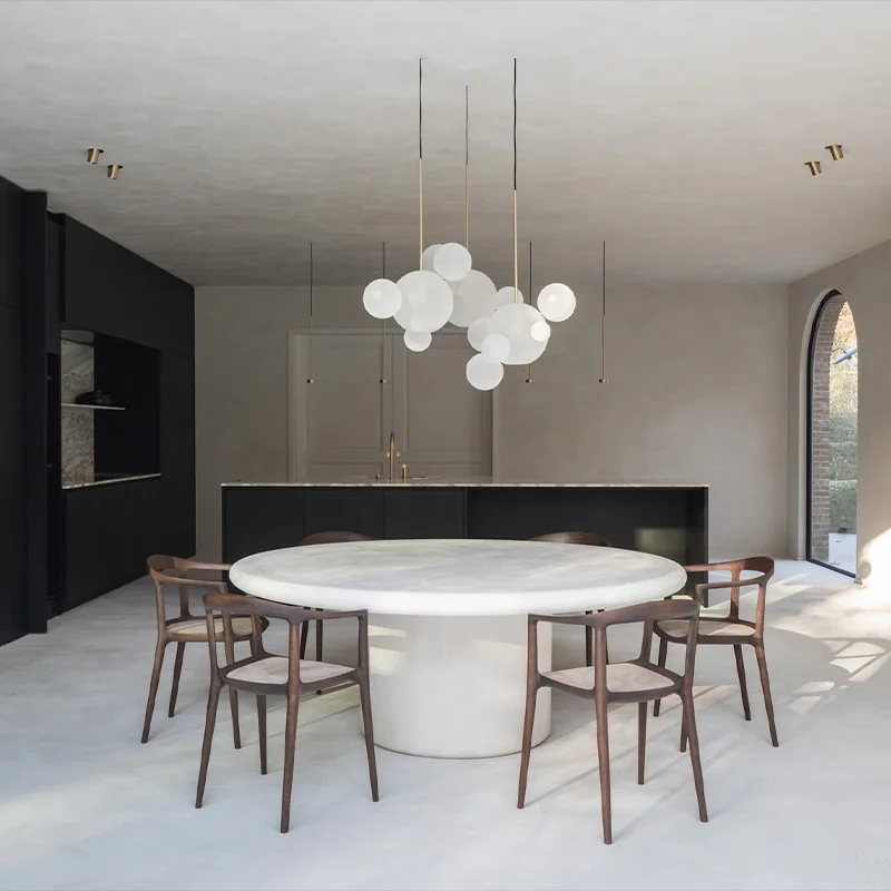 

2025 new glass chandelier, dimmable, LED dining room ceiling lighting, suitable for hotel lobby decoration, lustre lamp