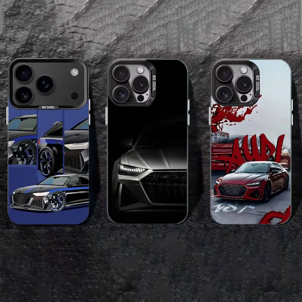 

Cool Sports RS6 Car Phone Case For iPhone 17,16,15,14,13,12,11 Plus,Pro Max,XS,Colored silver phone case