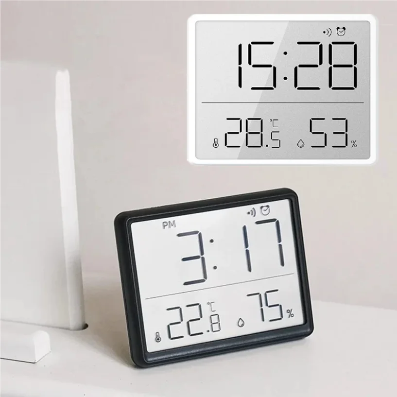 

Multifunction Thermometer Hygrometer Automatic Electronic Temperature Humidity Monitor Clock Monitor Wall Monitor Clock